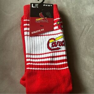 Men’s PKWY Cardinals Horizon Crew Socks MLB Size L Fits Shoe 7-12 Brand New
